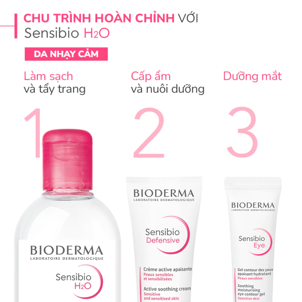 Tẩy trang Bioderma Sensibio hồng cho da nhạy cảm - Hình ảnh 4