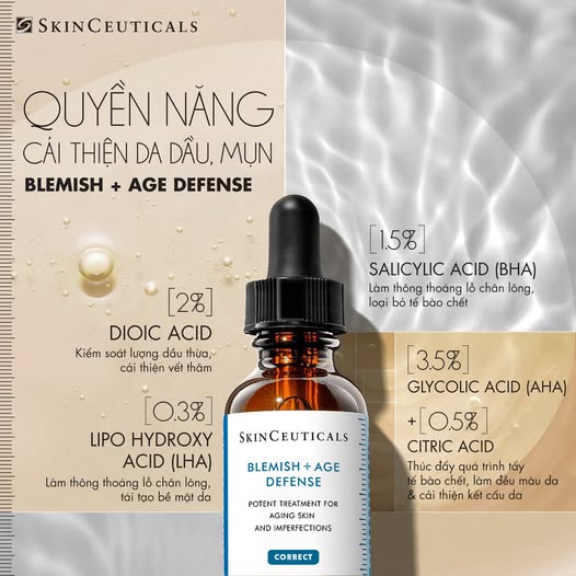 Serum giảm dầu nhờn, ngừa mụn Blemish + Age Defense