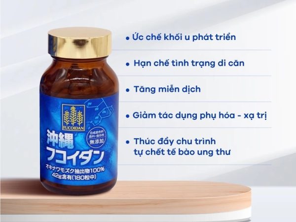 Viên uống hỗ trợ điều trị ung thư Nhật Fucoidan Okinawa Kanehide Bio 180 viên - Hình ảnh 6