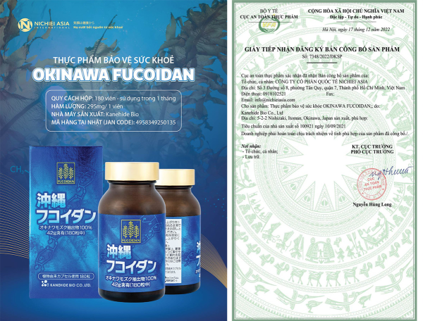 Viên uống hỗ trợ điều trị ung thư Nhật Fucoidan Okinawa Kanehide Bio 180 viên - Hình ảnh 5