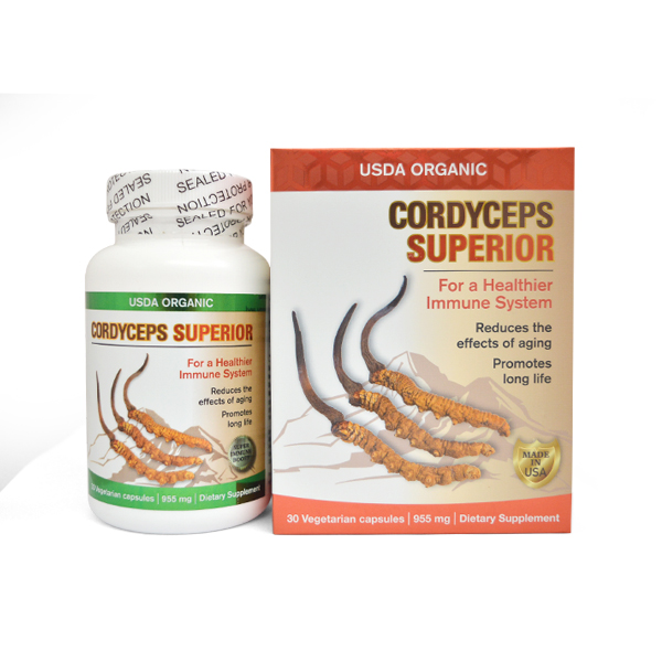 Viên uống ngăn ngừa lão hóa Đông trùng hạ thảo USDA Organic Cordyceps Superior 30 viên | Edbeauty