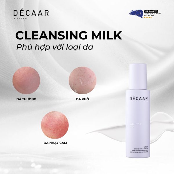 Sữa rửa mặt dịu nhẹ Décaar Cleansing Milk - Hình ảnh 4