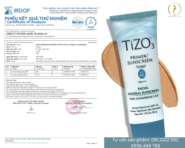 Kem chống nắng có màu TIZO3 Facial Primer Tinted SPF 40 - Hình ảnh 2