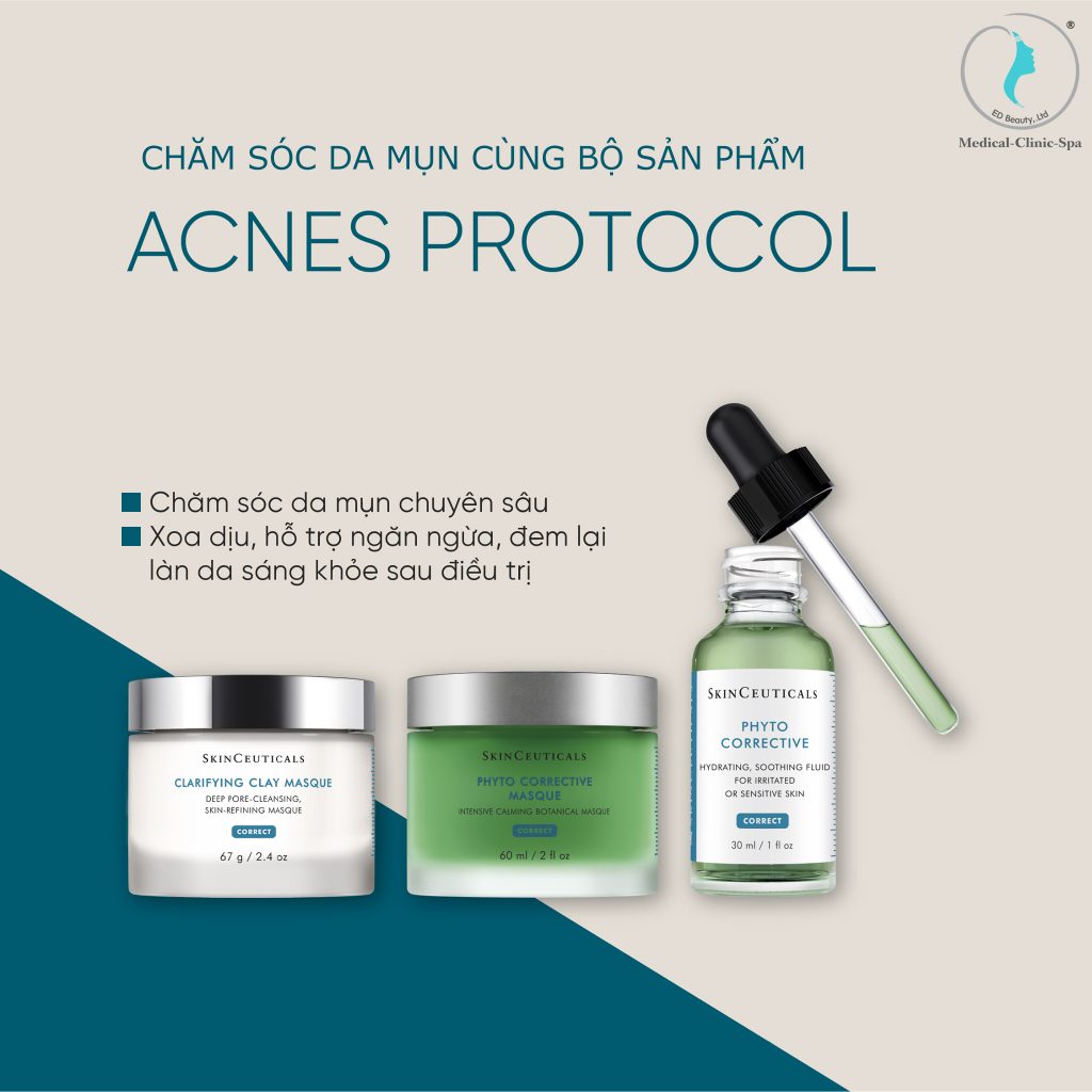 Chăm sóc da mụn cùng bộ sản phẩm Skinceuticals Acnes Protocol