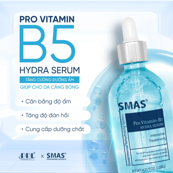 Serum cấp ẩm, phục hồi da SMAS Pro Vitamin B5 Hydra Serum - Hình ảnh 2
