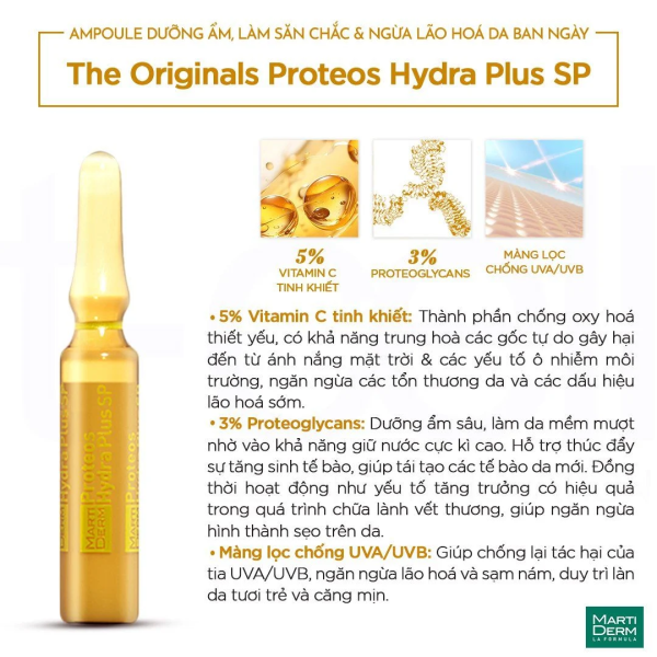 Tinh chất chống lão hóa, chống nắng MartiDerm Proteos Hydra Plus SP - Hình ảnh 2
