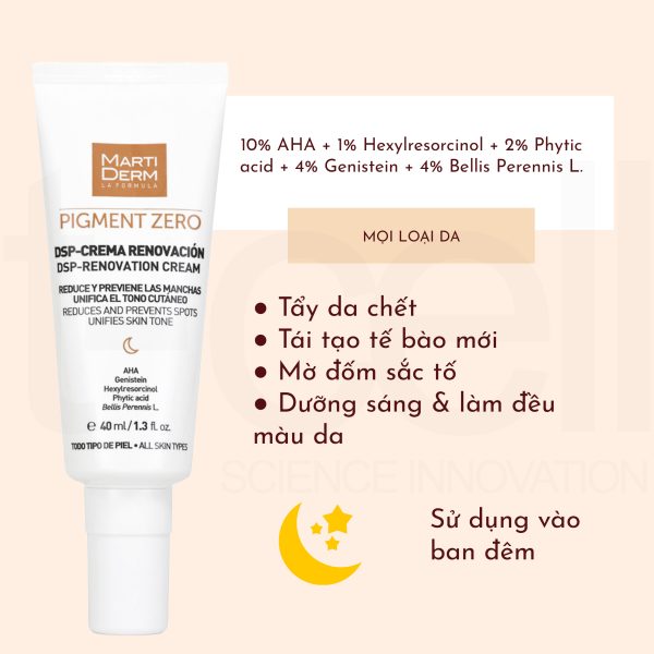 Kem điều trị nám ban đêm MartiDerm Pigment Zero DSP Renovation Cream - Hình ảnh 5