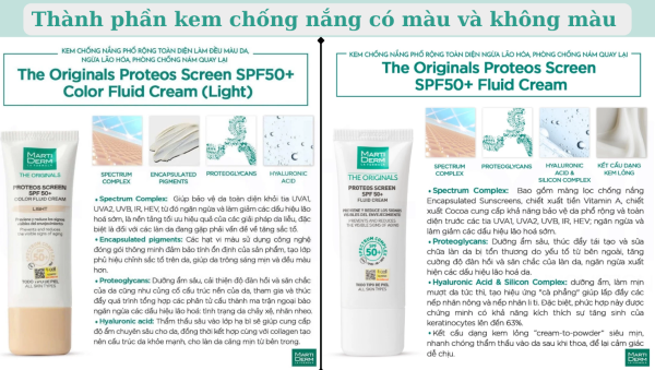 Kem chống nắng MartiDerm The Originals Proteos Screen SPF50+ Fluid Cream - Hình ảnh 4