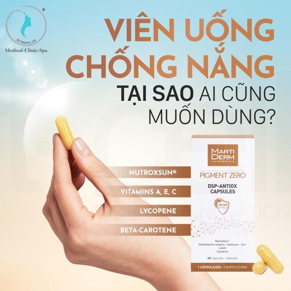 Viên uống chống nắng MartiDerm Pigment Zero DSP Antiox Capsules - Hình ảnh 2