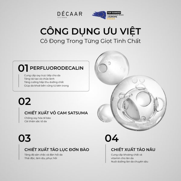 Huyết thanh dẫn xuất oxy tươi Décaar Oxygen Serum+ - Hình ảnh 4