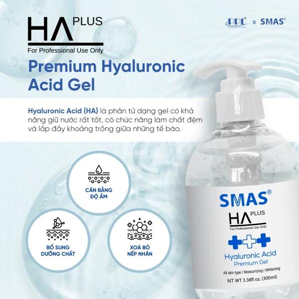 Tinh chất cấp nước SMAS HA Plus Hyaluronic Acid Premium Ampoule - Hình ảnh 3