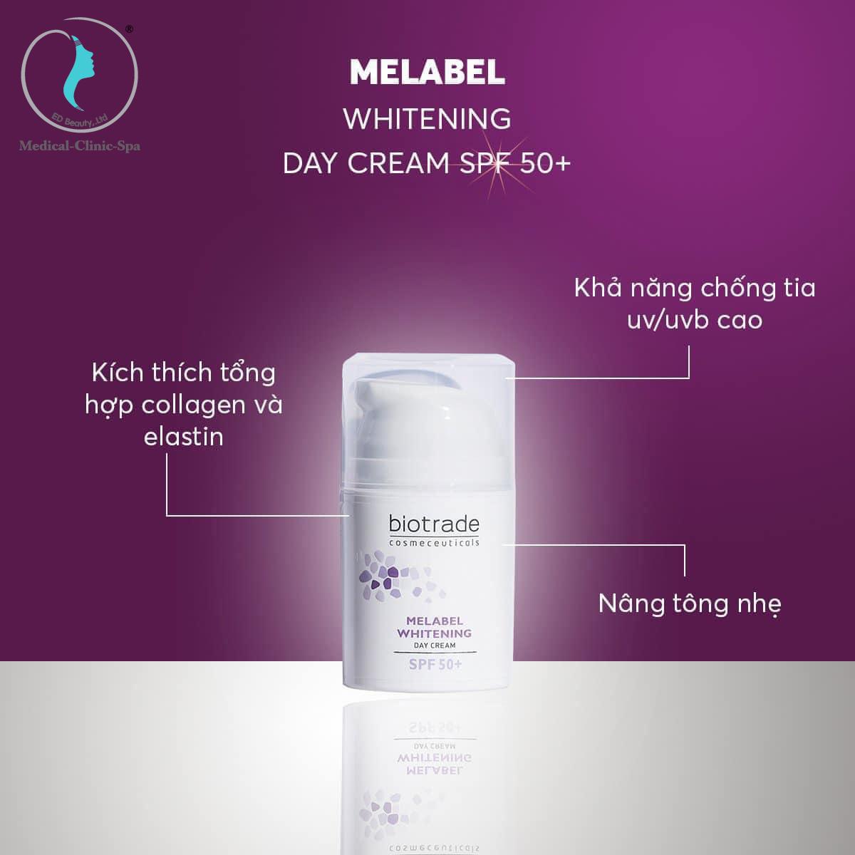 Tác dụng của kem dưỡng ngày Biotrade Melabel Whitening Day Cream SPF50+