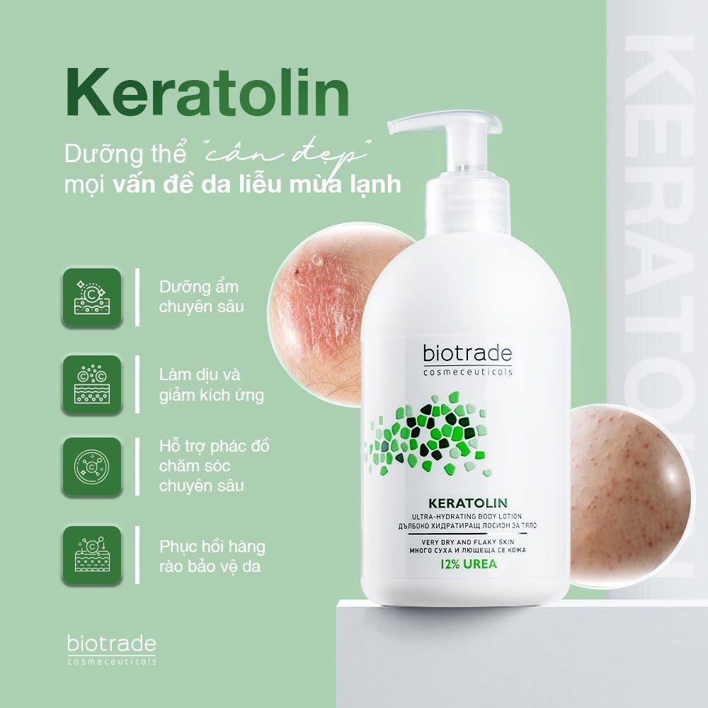 Dưỡng ẩm toàn thân Biotrade Keratolin Body Hydrating Lotion 8% Urea