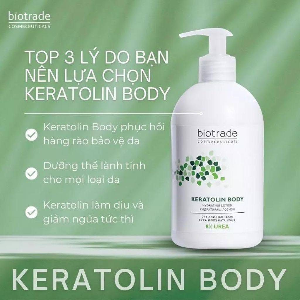 Dưỡng ẩm toàn thân Biotrade Keratolin Body Hydrating Lotion 8% Urea