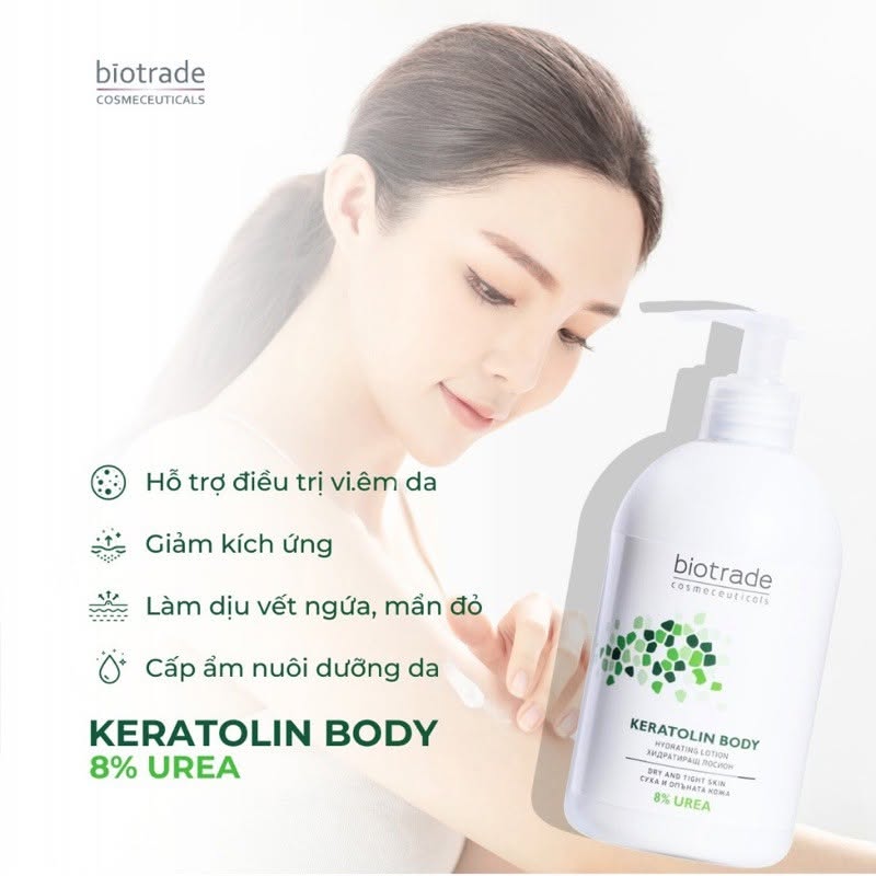 Dưỡng ẩm toàn thân Biotrade Keratolin Body Hydrating Lotion 8% Urea