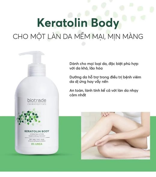 Dưỡng ẩm toàn thân Biotrade Keratolin Body Hydrating Lotion 8% Urea