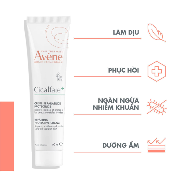 Kem phục hồi làm dịu da Avene Cicalfate+ Repairing Protective Cream - Hình ảnh 4
