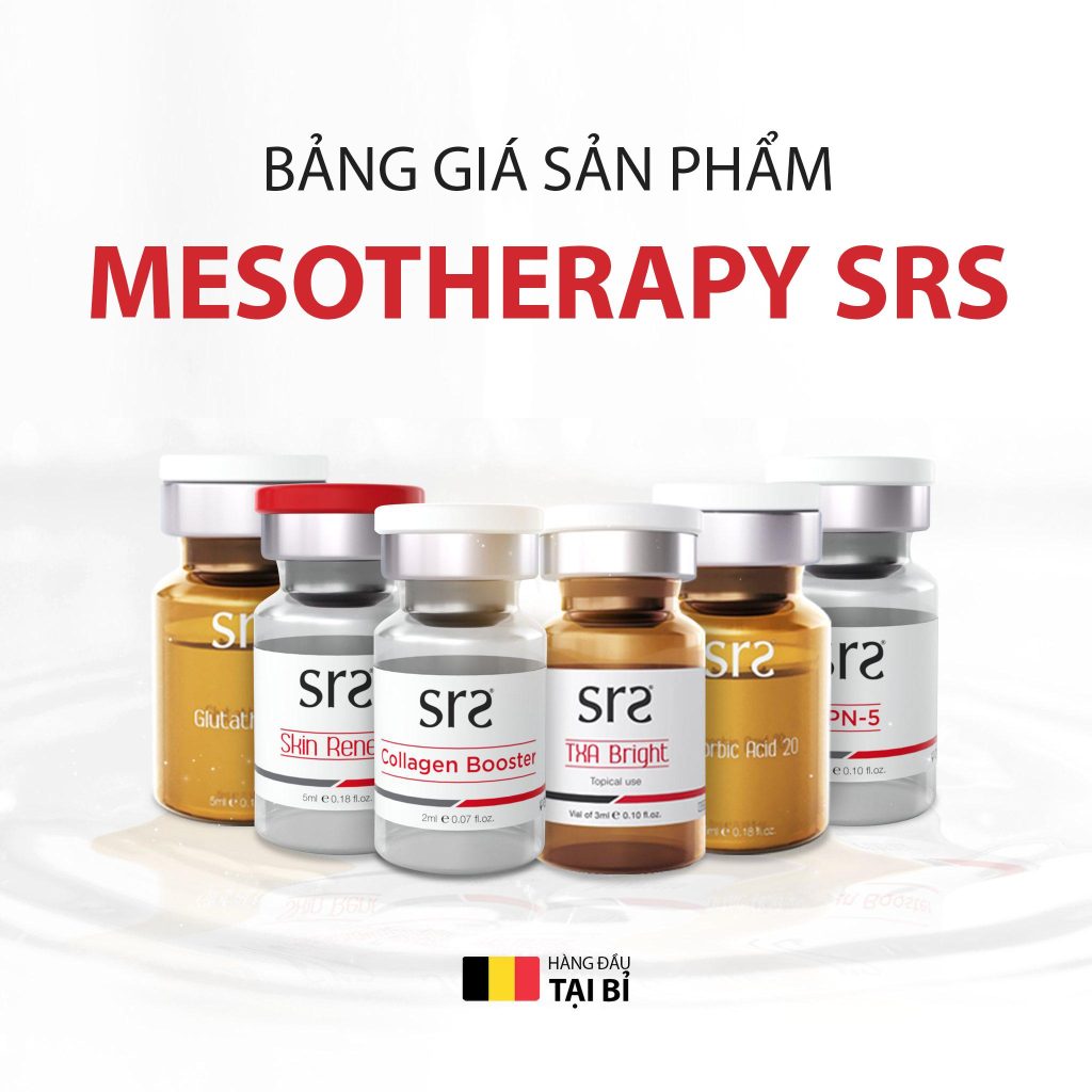 Bảng giá sản phẩm Mesotherapy SRS đến từ Bỉ