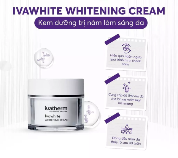 Kem dưỡng trị nám làm sáng da Ivatherm Ivawhite Cream - Hình ảnh 3