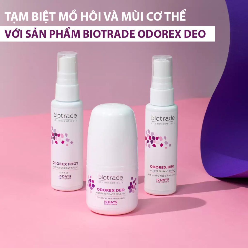 Tạm biệt mồ hôi và mùi cơ thể với sản phẩm Biotrade Odorex Deo