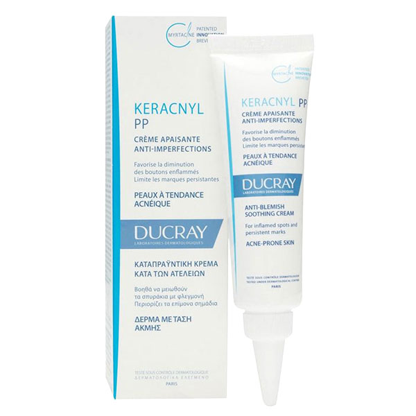 Kem dưỡng ẩm giảm mụn viêm, mờ vết thâm Ducray Keracnyl PP+ Anti- Blemish Cream