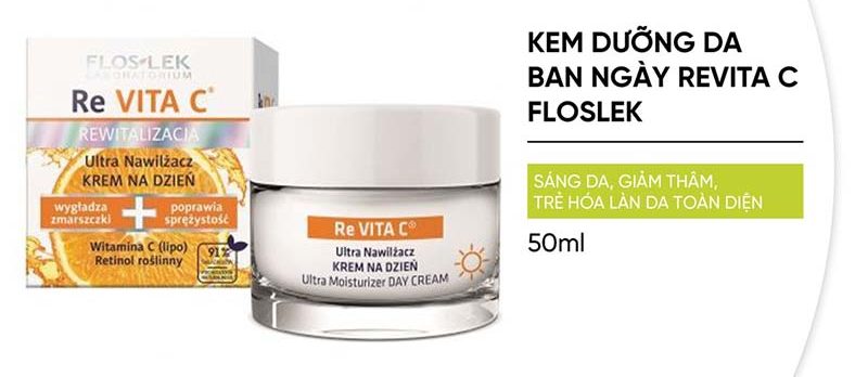 Kem Dưỡng Sáng Da Ban Ngày Floslek Re Vita C Revitalization Ultra  Moisturizer Day Cream 50ml