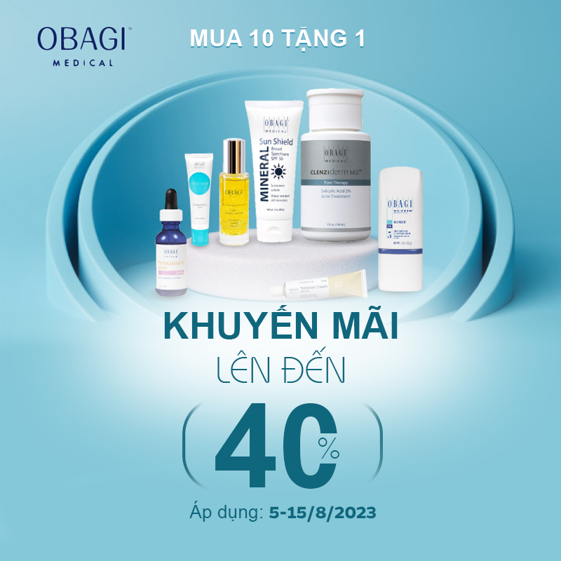 Tháng 8 bùng nổ với Chương Trình Khuyến Mãi OBAGI MEDICAL cực hot - Giảm Giá Lên Đến 40%