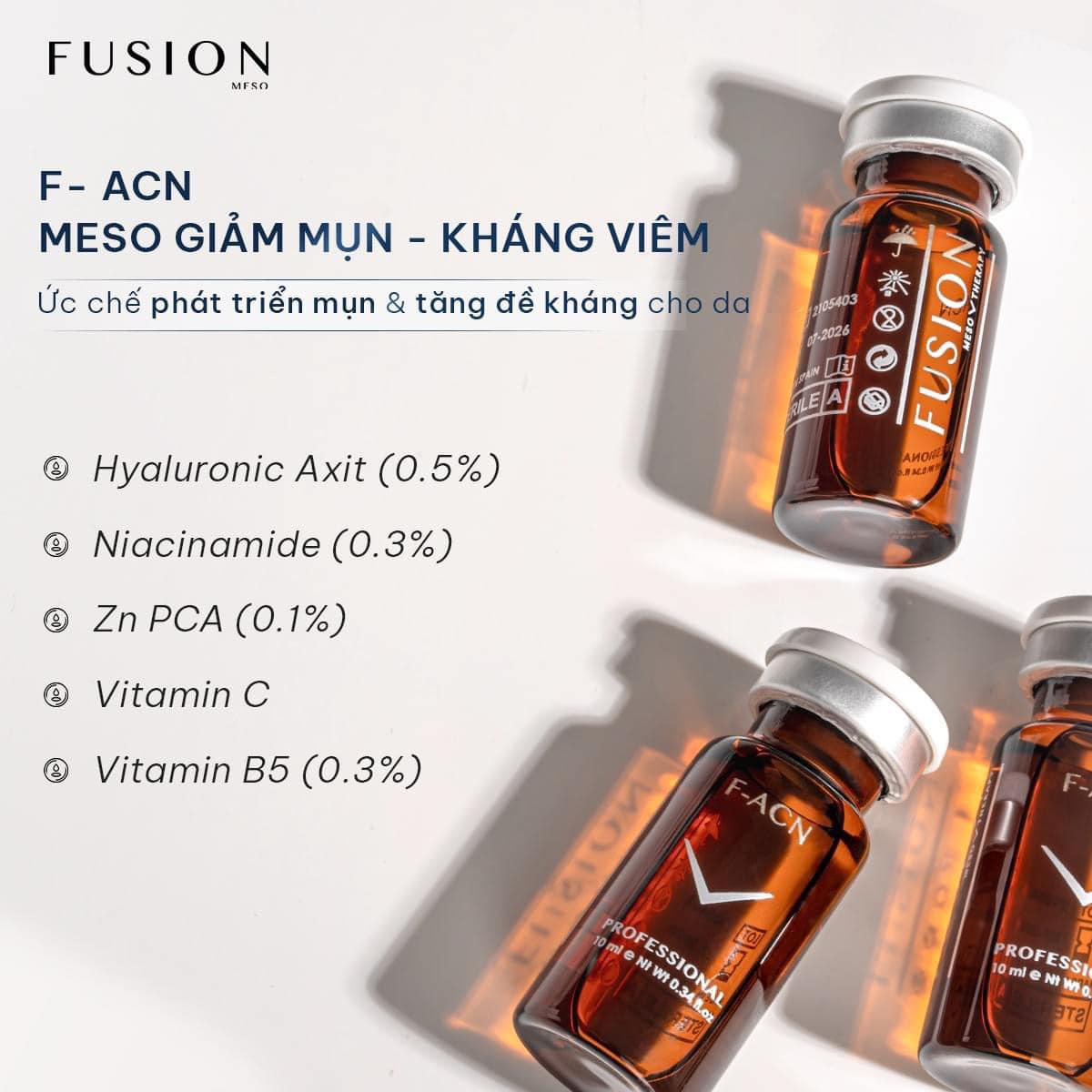 Fusion Meso F-ACN điều trị mụn và thâm mụn