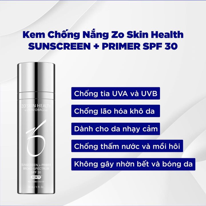 Kem chống nắng Zo Skin Health Sunscreen Primer SPF 30