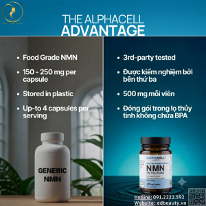 Thực phẩm bổ sung Nicotinamide Mononucleotide AlphaCell Labs NMN 500mg - Ảnh 3