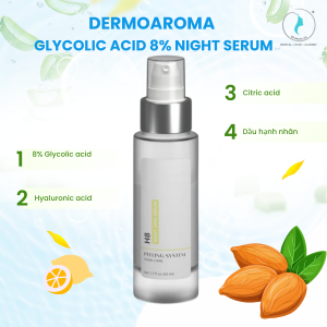 Thành phần sản phẩm Dermoaroma Glycolic Acid 8% Night Serum