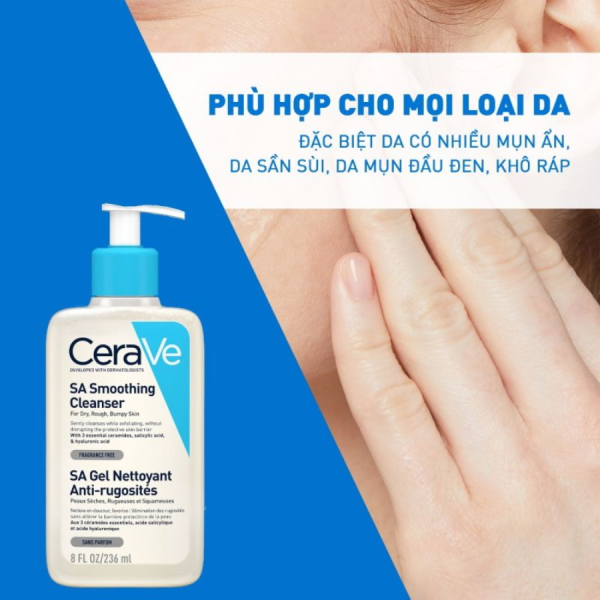 (Sản phẩm sửa rửa mặt phù hợp cho mọi loại da, đặc da nhạy cảm dễ lên mụn)