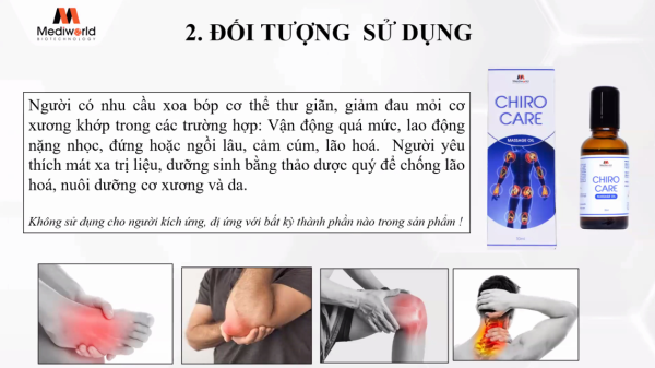 Dầu massage chăm sóc cơ xương khớp Mediworld Chiro Care Massage Oil - Hình ảnh 5