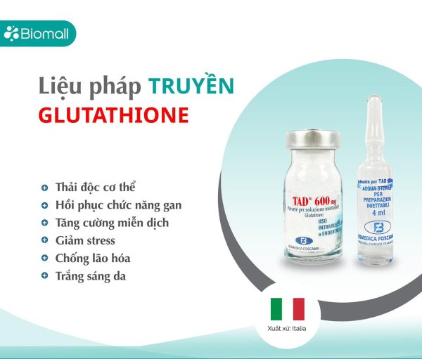 Chống lão hóa, detox thải độc, mờ đốm sáng da TAD 600mg Glutathione - Hình ảnh 3