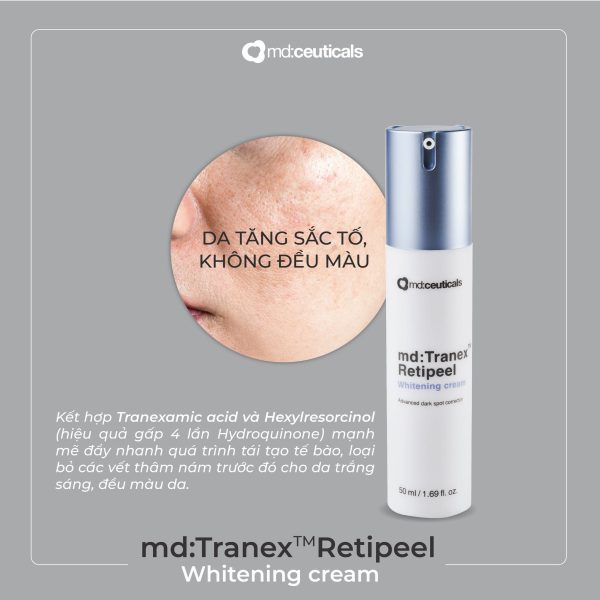 Kem dưỡng trắng và loại bỏ sắc tố md:ceuticals md:Tranex™ Retipeel Whitening Cream - Hình ảnh 3