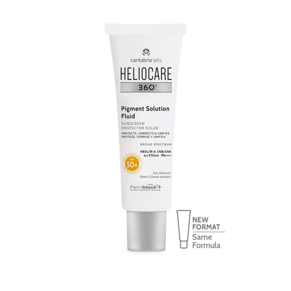 Kem chống nắng kháng nước, làm mờ đốm nâu Heliocare 360 Pigment Solution Fluid SPF50+