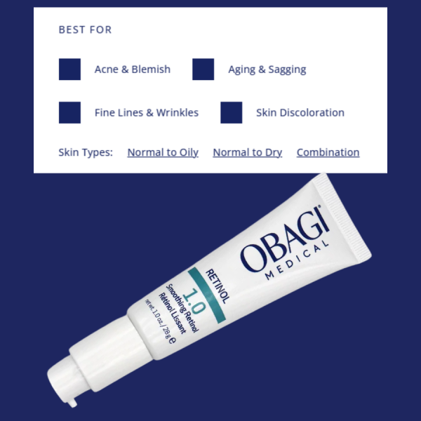 Tinh chất tái tạo da, giảm nếp nhăn sâu Obagi Smoothing Retinol 1.0 - Hình ảnh 3