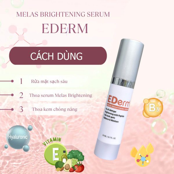 Tinh chất giảm nám, sáng da đều màu EDerm Melas Brightening Serum - Hình ảnh 3
