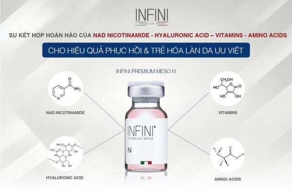 Cocktail trẻ hóa da cấp độ 1 HA 0,025mg/ml Infini Premium Meso N - Hình ảnh 3