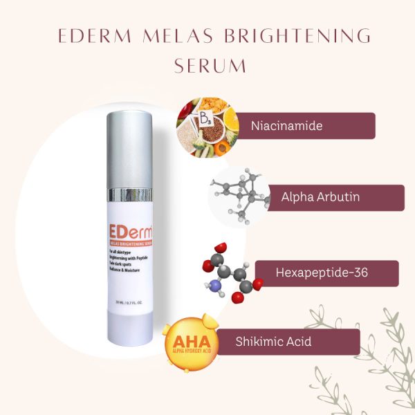 Tinh chất giảm nám, sáng da đều màu EDerm Melas Brightening Serum - Hình ảnh 4