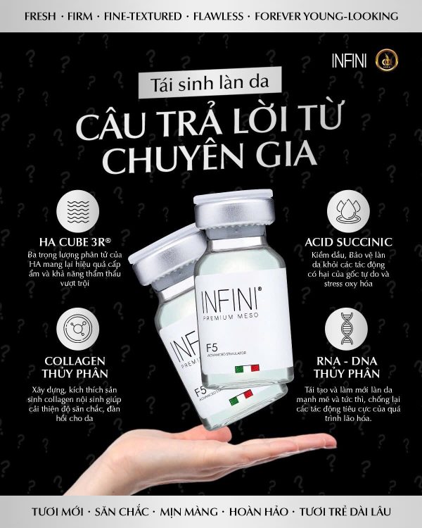 Cocktail giảm nhăn, tái tạo và trẻ hóa làn da sáng mịn Infini Premium Meso F5 - Hình ảnh 8