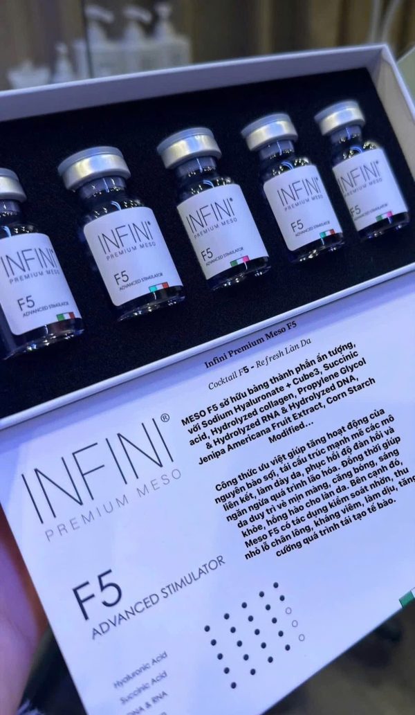 Cocktail giảm nhăn, tái tạo và trẻ hóa làn da sáng mịn Infini Premium Meso F5 - Hình ảnh 3
