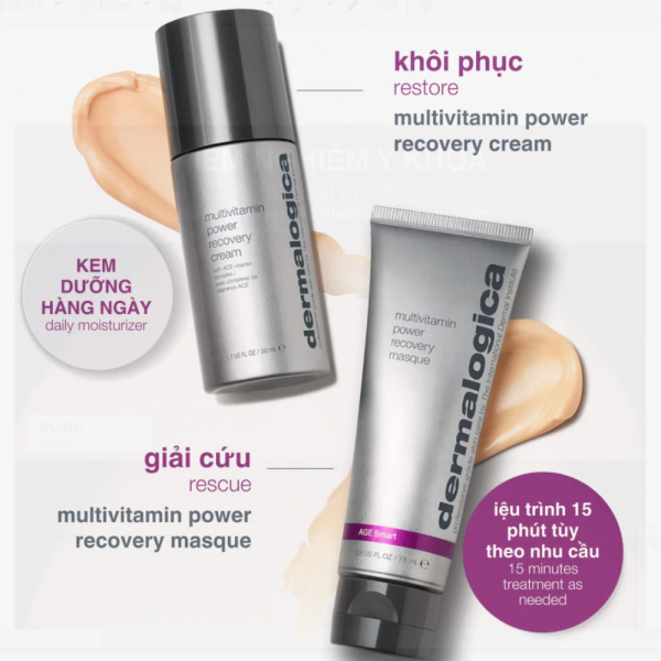 Kem dưỡng ẩm, giảm căng thẳng và sáng đều da Dermalogica Multivitamin Power Recovery Cream - Hình ảnh 6