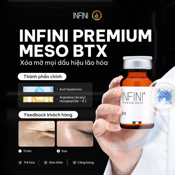 Tinh chất HA 5mg/ml xóa nhăn, căng bóng da Infini Premium Meso BTX - Hình ảnh 2