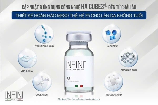 Cocktail giảm nhăn, tái tạo và trẻ hóa làn da sáng mịn Infini Premium Meso F5 - Hình ảnh 4