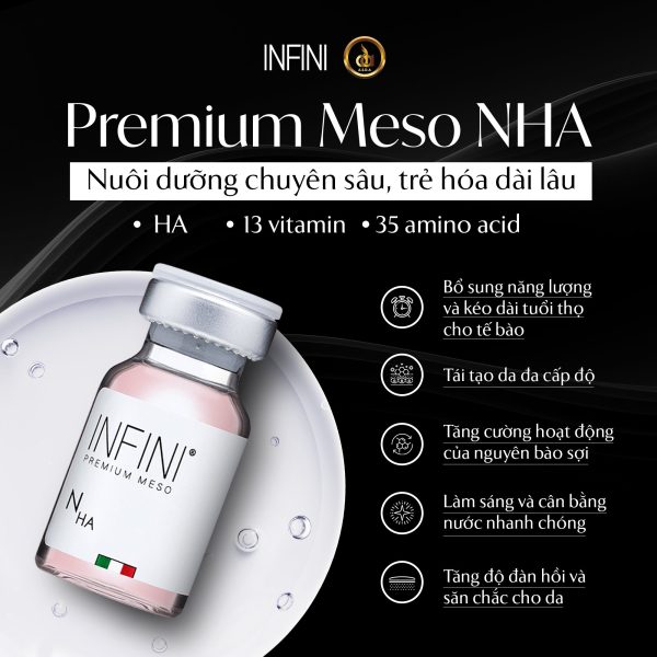 Cocktail HA 5mg/10ml trẻ hóa da cấp độ 2 Infini Premium Meso NHA  - Hình ảnh 2