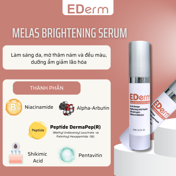 Tinh chất giảm nám, sáng da đều màu EDerm Melas Brightening Serum - Hình ảnh 5
