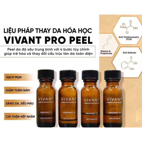 Dung dịch peel làm mờ nếp nhăn, giảm mụn, sáng da Vivant Propeel System - Hình ảnh 3