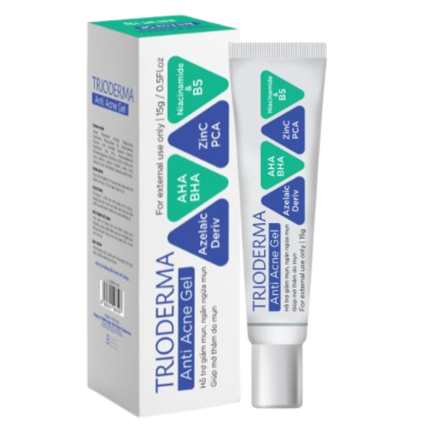 Gel bôi giảm mụn, kháng viêm, mờ thâm Trioderma Anti Acne Gel