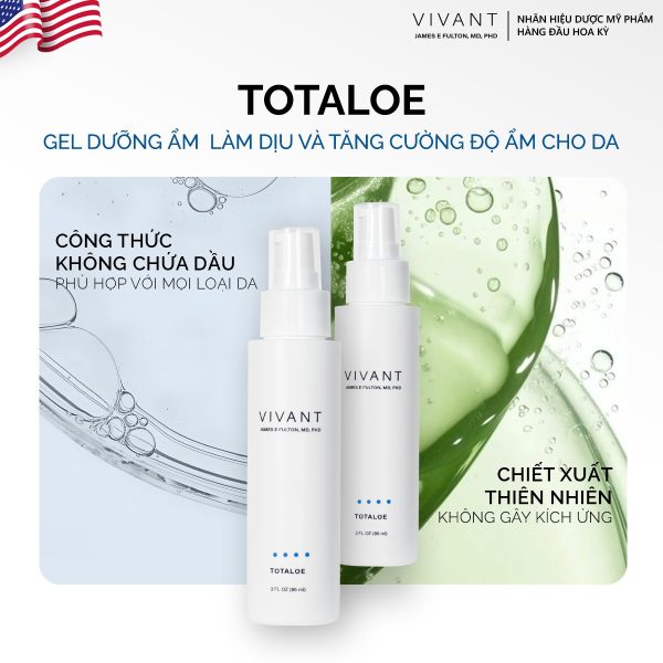 Gel dưỡng làm dịu, phục hồi cho da dầu nhạy cảm Vivant Totaloe Calming And Hydrating  - Hình ảnh 3